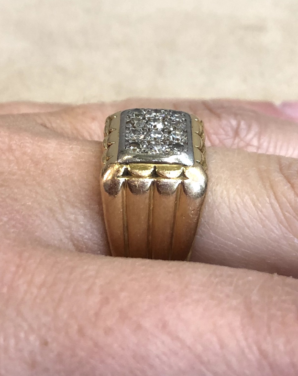 Diamond Signet Ring-photo-2