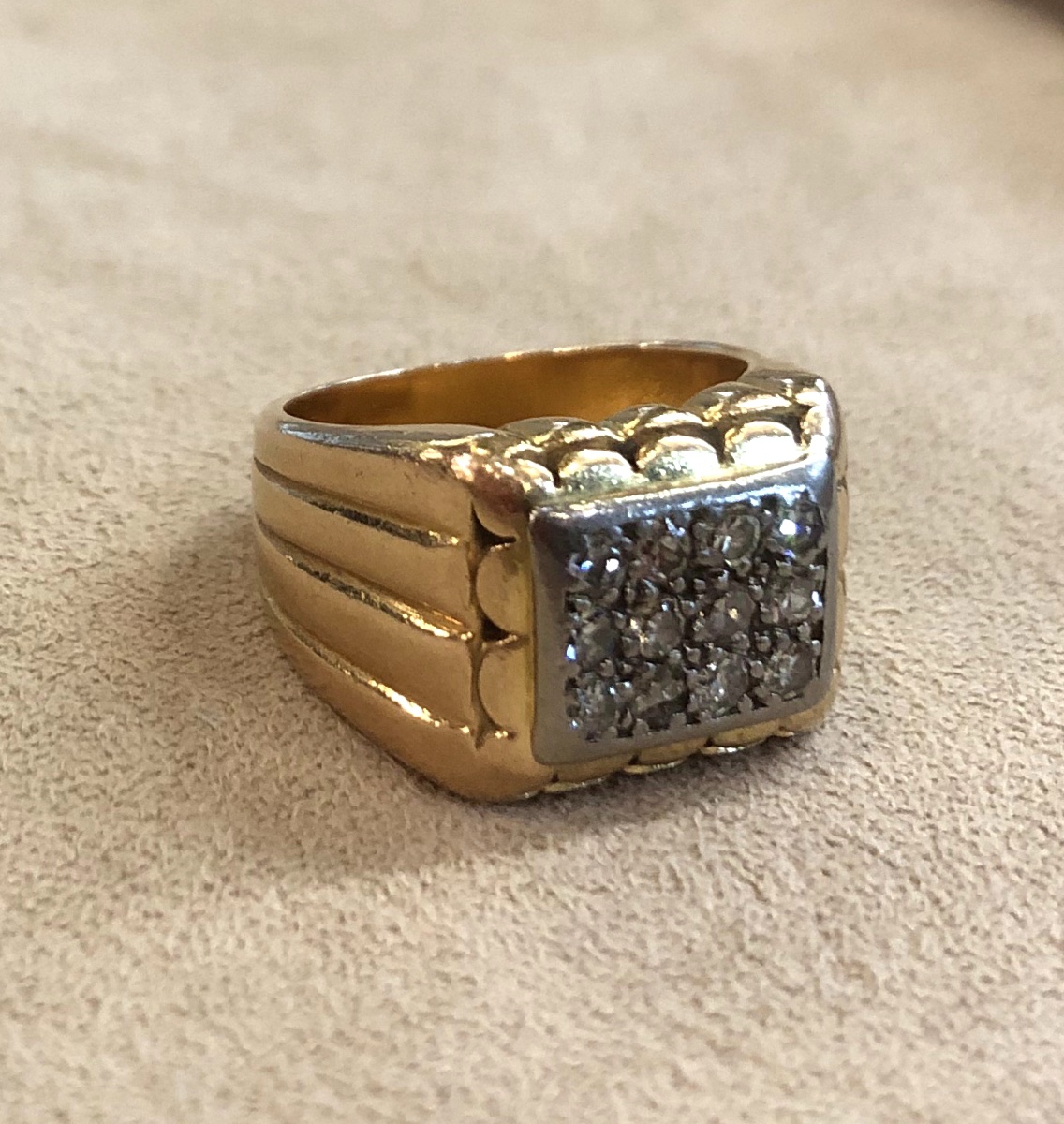 Diamond Signet Ring-photo-5