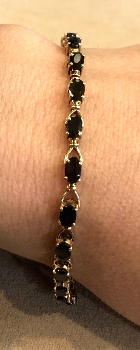 Bracelet ligne saphirs-photo-1