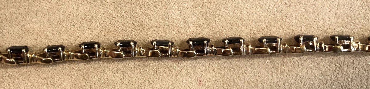 Bracelet ligne saphirs-photo-3