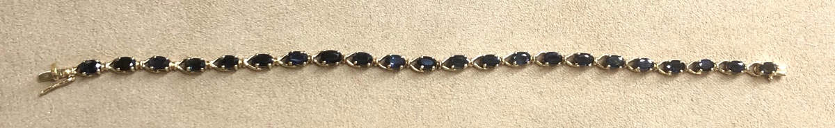 Bracelet ligne saphirs-photo-4