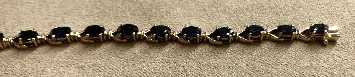 Bracelet ligne saphirs-photo-5