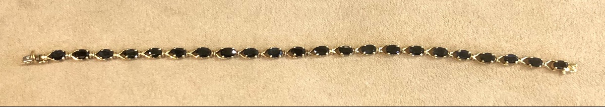 Bracelet ligne saphirs-photo-6