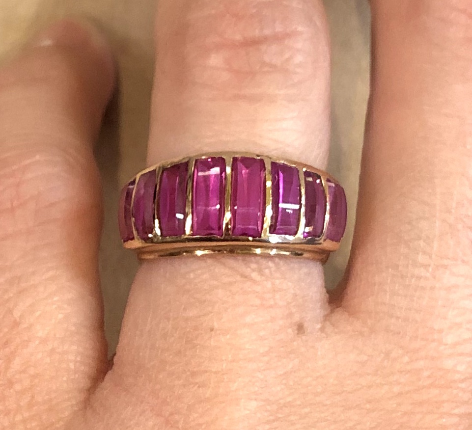 Bague bandeau rubis-photo-4
