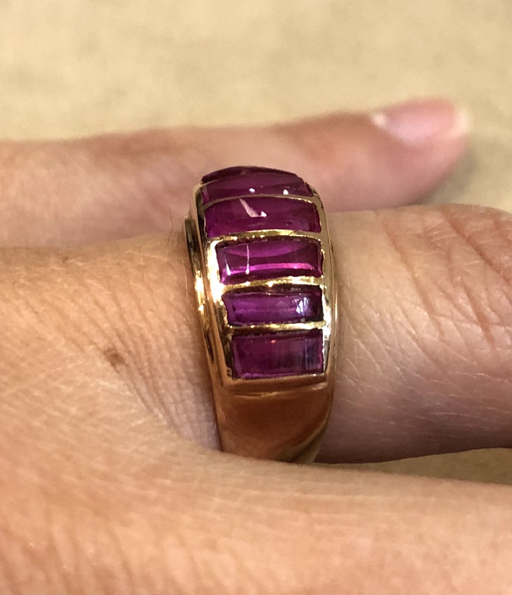 Bague bandeau rubis-photo-5