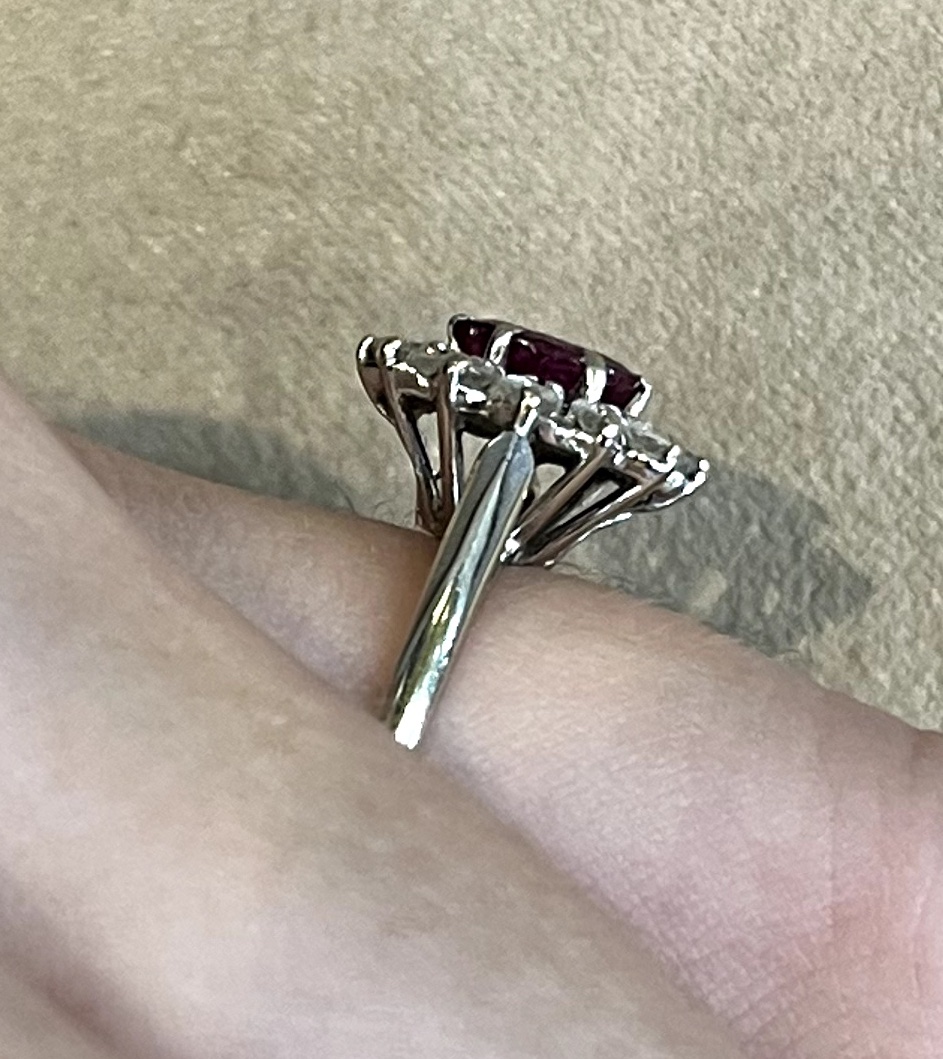 Bague fleur Rubis Et Diamants-photo-1