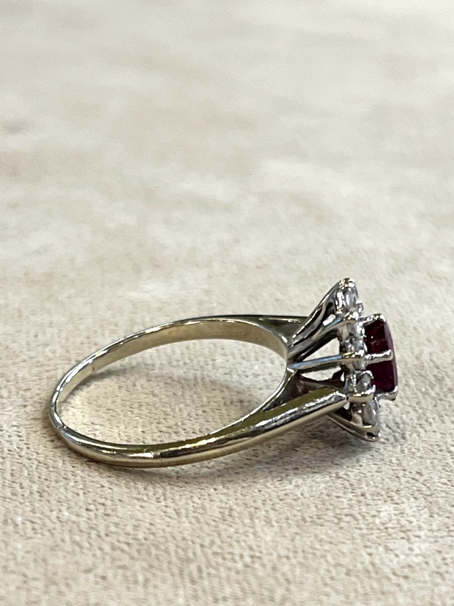 Bague fleur Rubis Et Diamants-photo-5