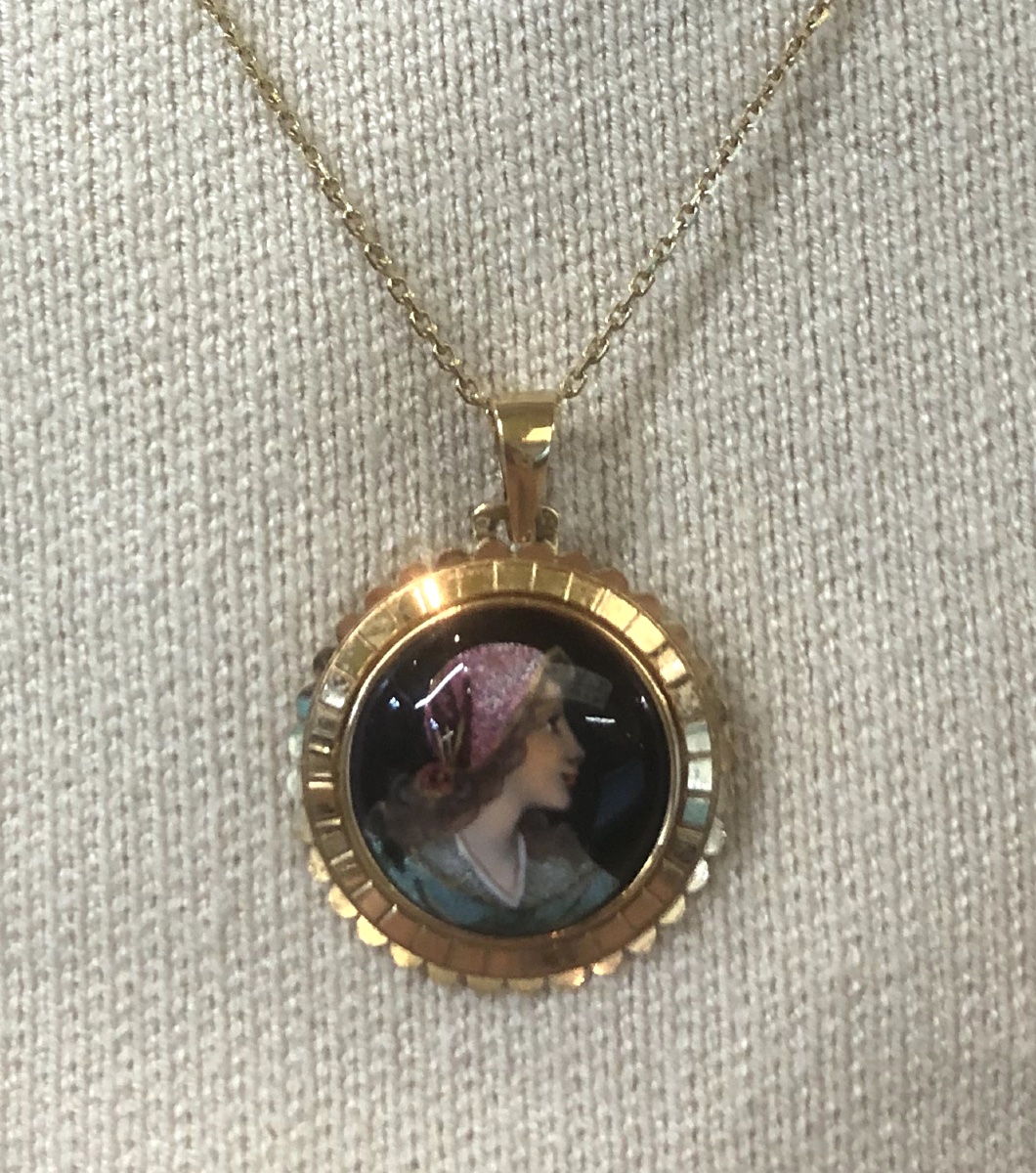 Limoges Art Enamel Pendant-photo-2