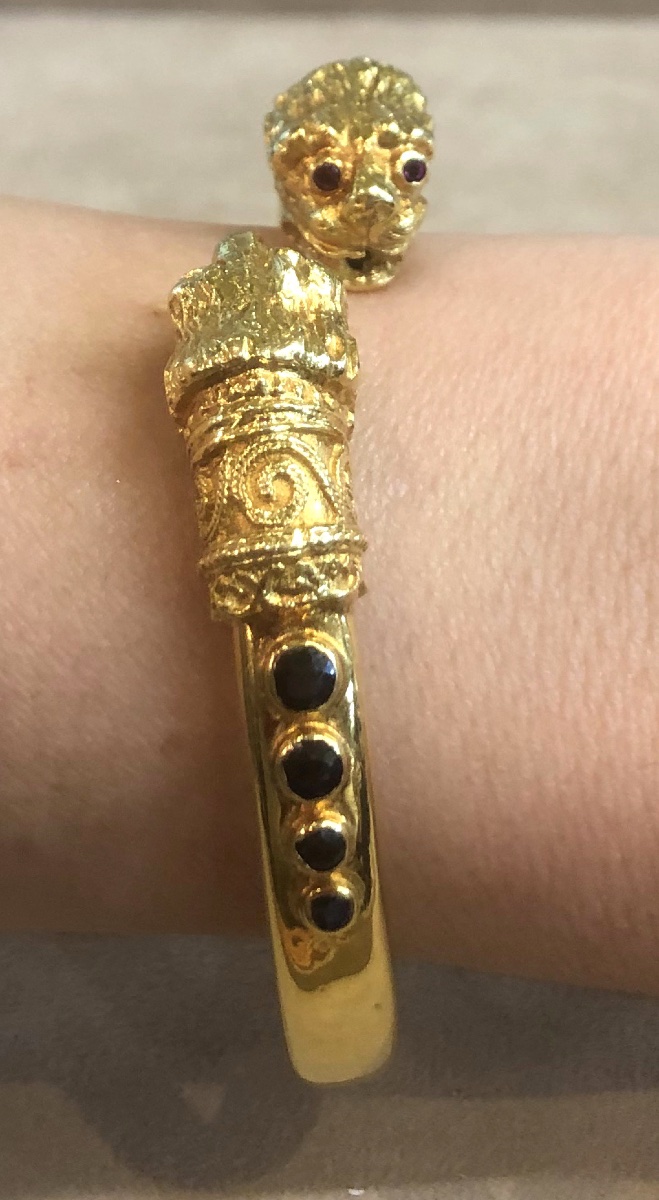 Lion Head Bangle Bracelet-photo-7