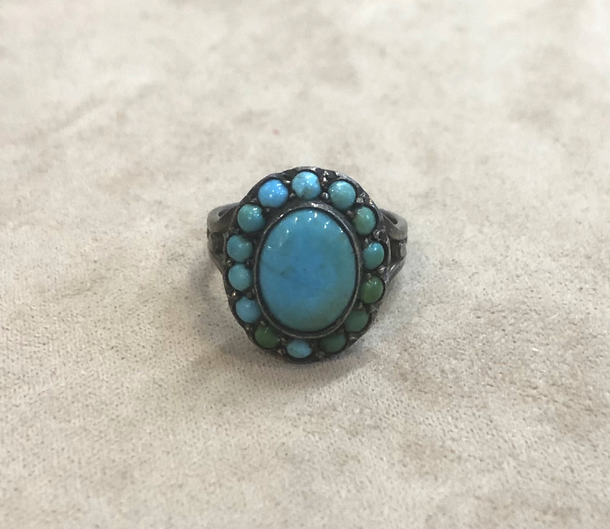 Bague turquoises