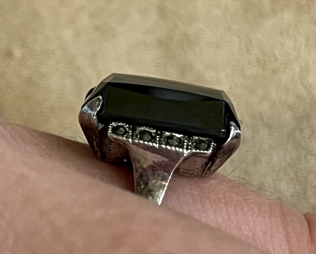 Hematite And Marcasite Ring -photo-1