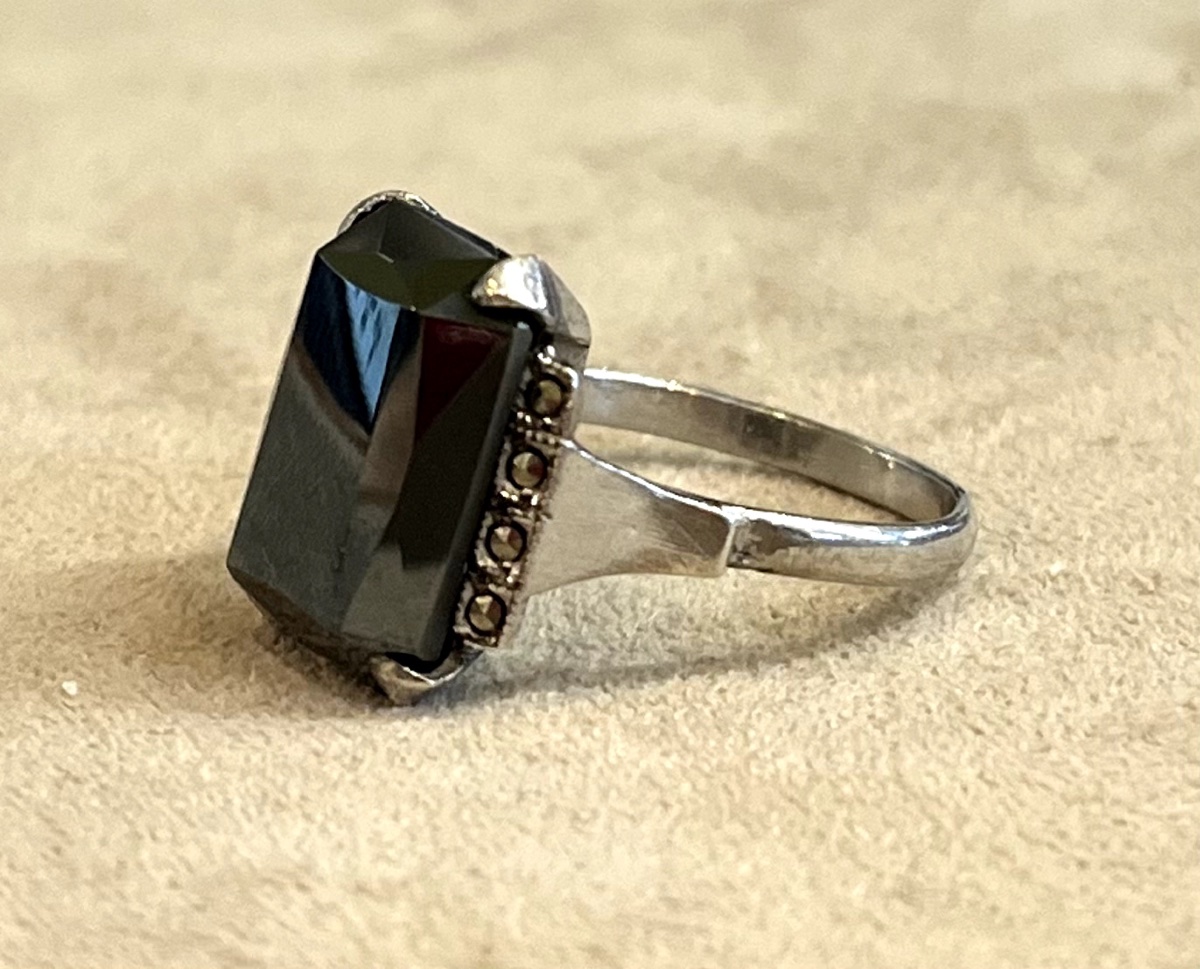 Hematite And Marcasite Ring -photo-4