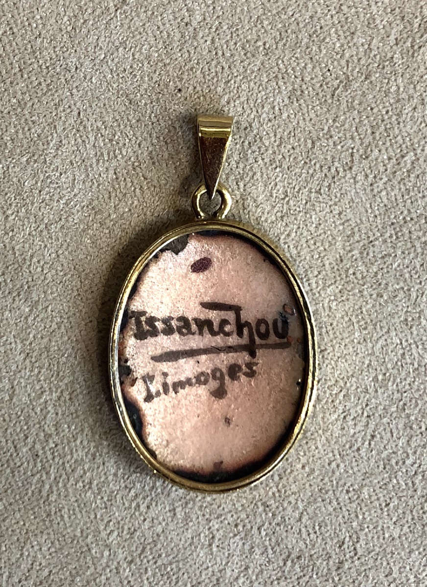 Pendentif vierge en émaux de limoges-photo-1