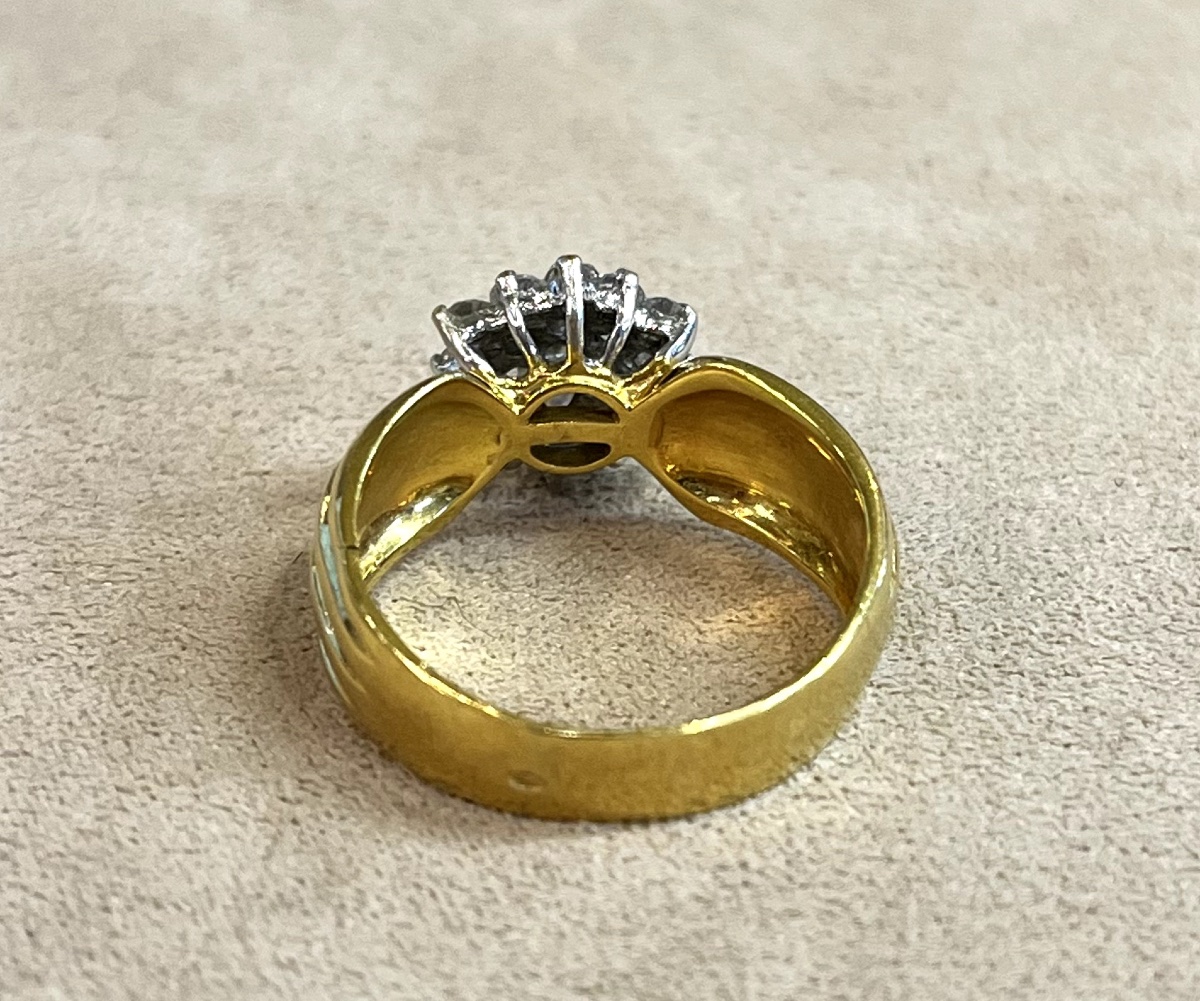 Bague fleur diamants -photo-2