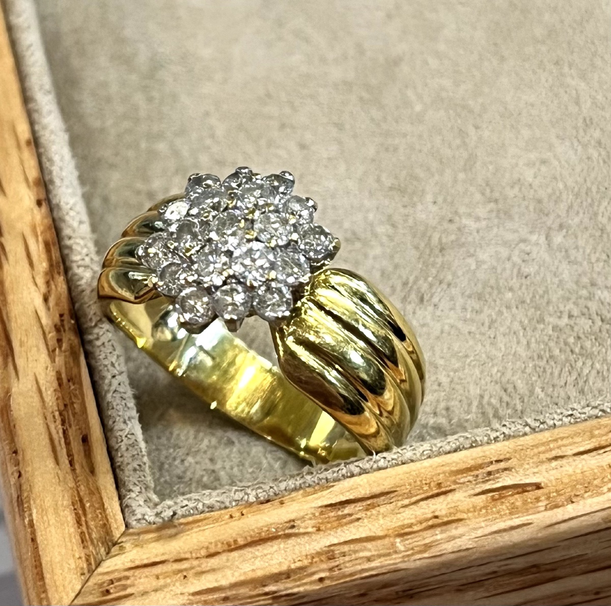 Bague fleur diamants -photo-4