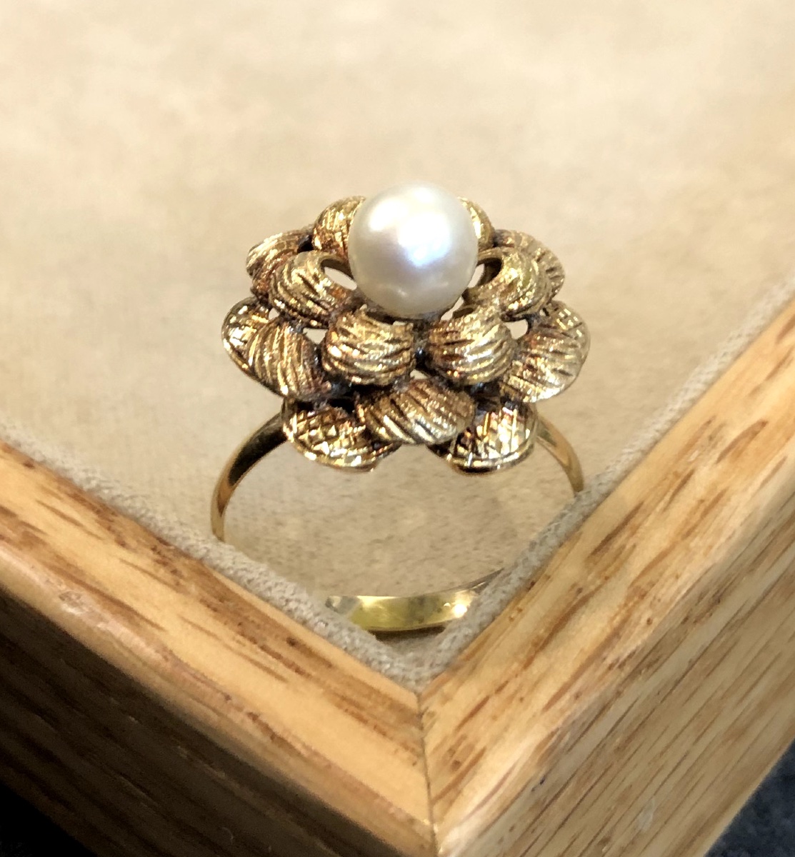 Cabbage Ring With Pearl-photo-3