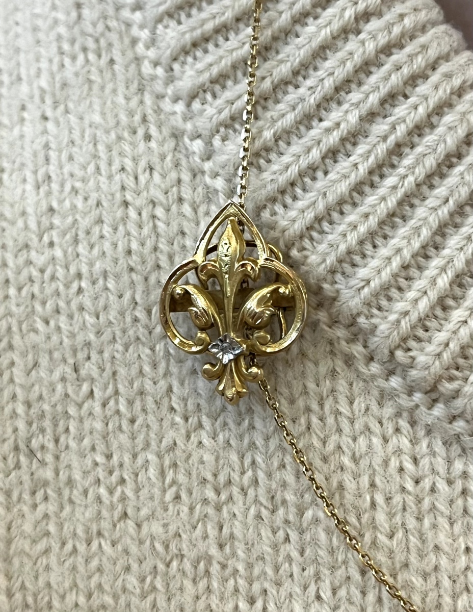 Fleur-de-lis Flowing Cake