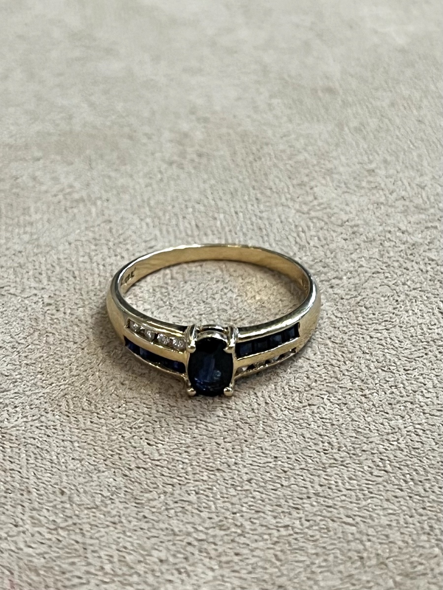 Sapphire And Diamond Band Ring -photo-1