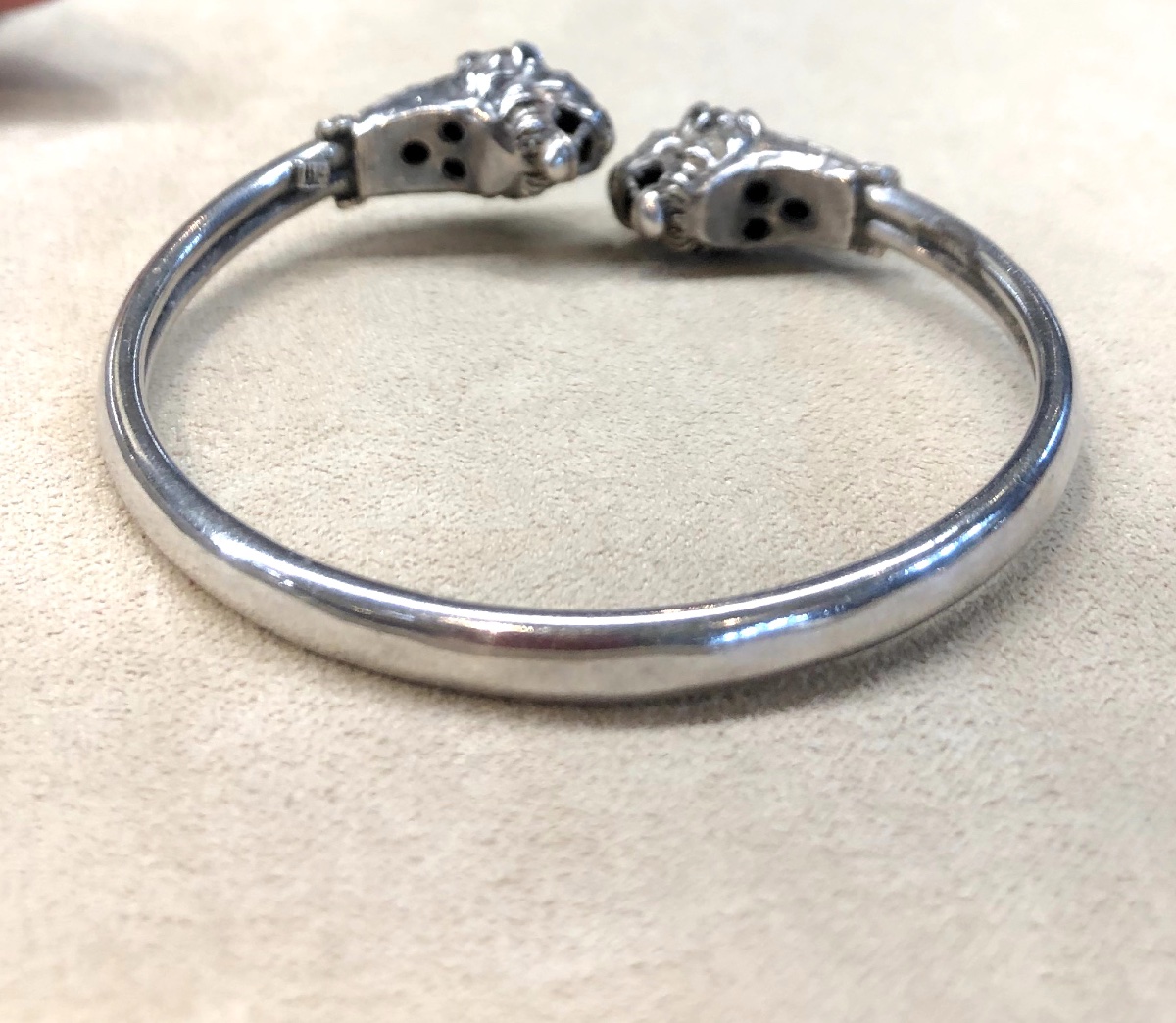 Bracelet jonc tete de lion-photo-4