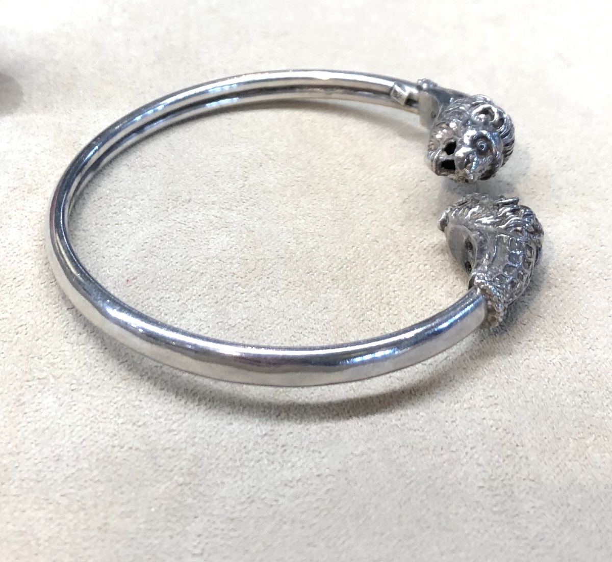 Bracelet jonc tete de lion-photo-5