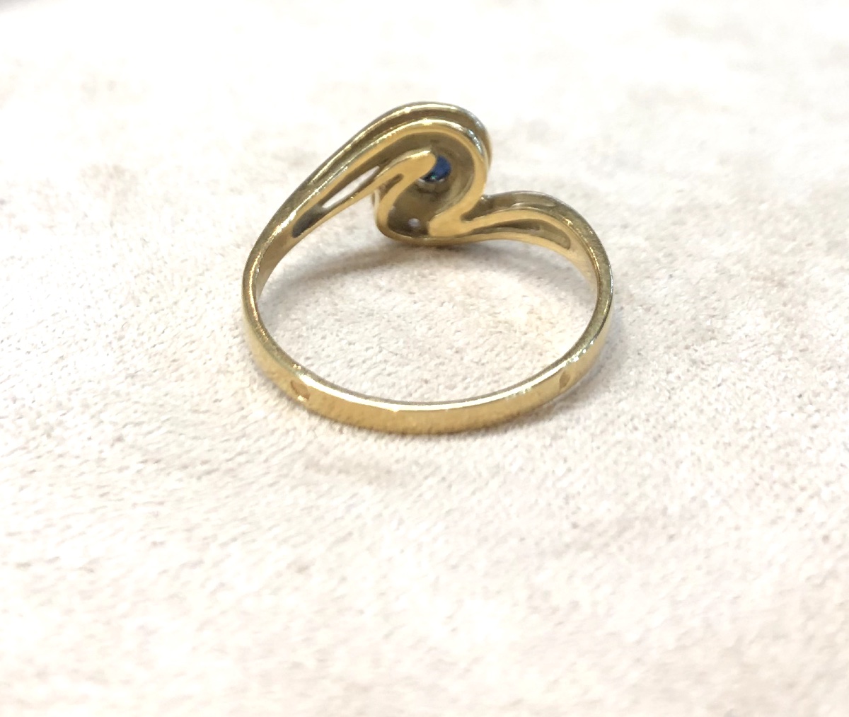 Sapphire And Diamond Swirl Ring-photo-1