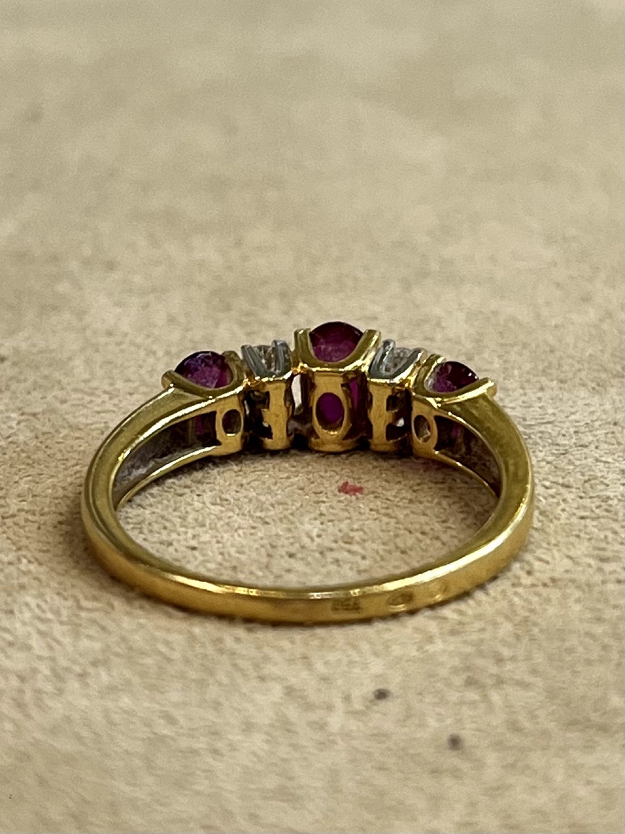 Bague rubis et Diamants-photo-3
