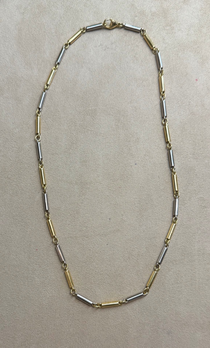 Two-tone Tube Necklace-photo-1
