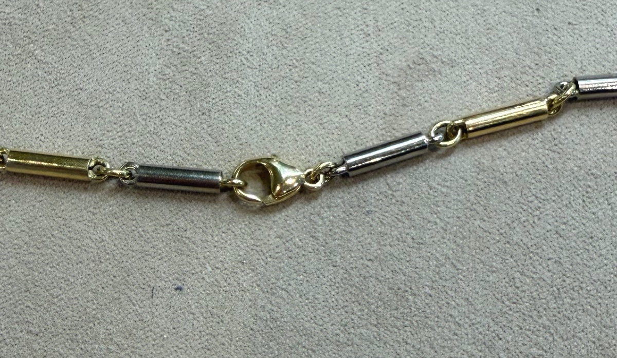 Two-tone Tube Necklace-photo-2