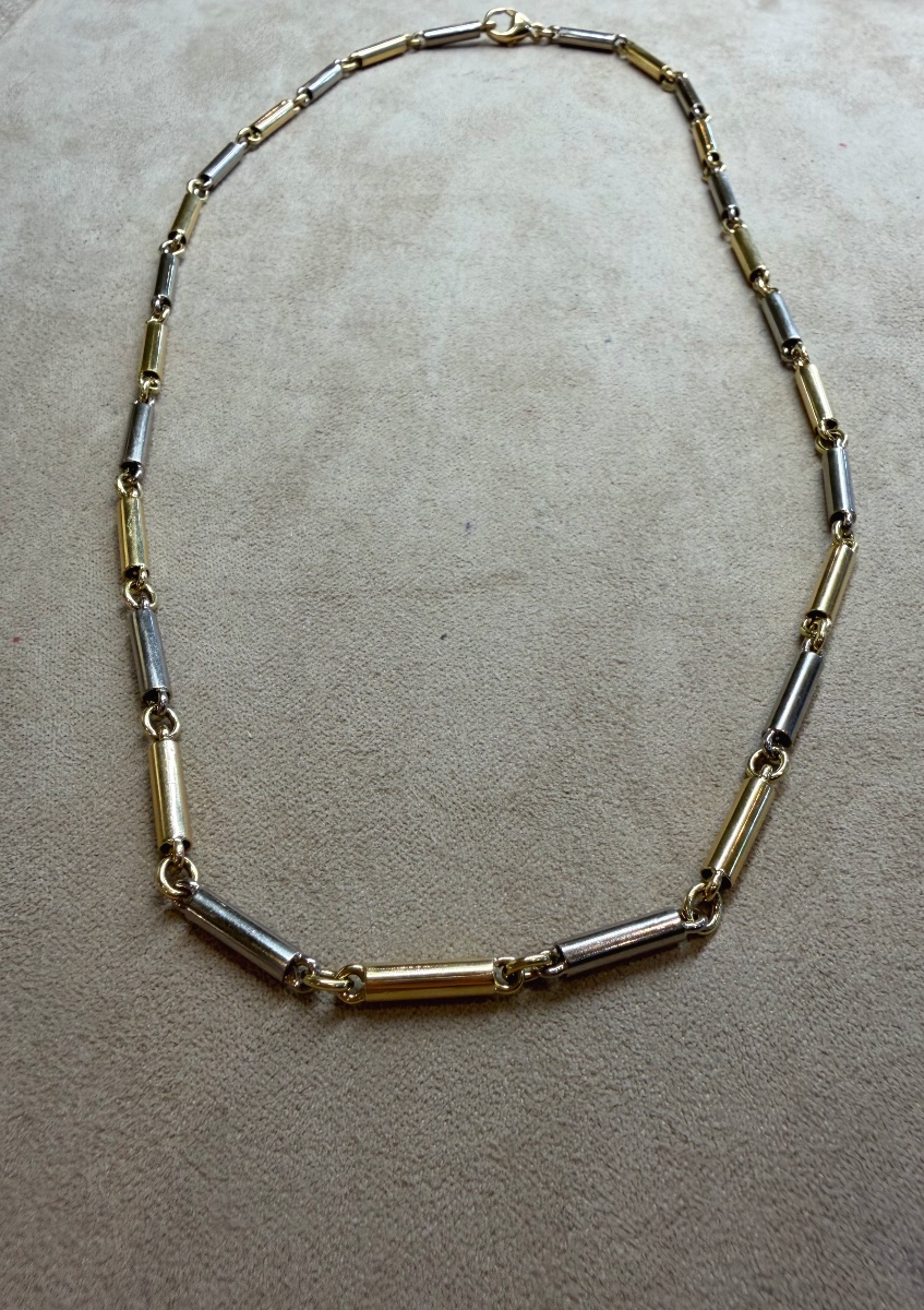 Two-tone Tube Necklace-photo-3