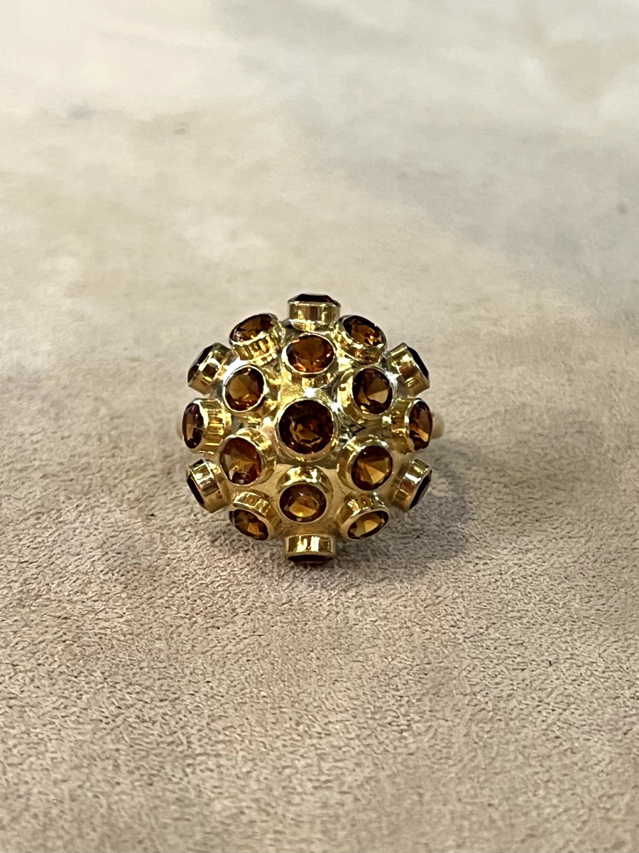 bague dôme citrines-photo-3