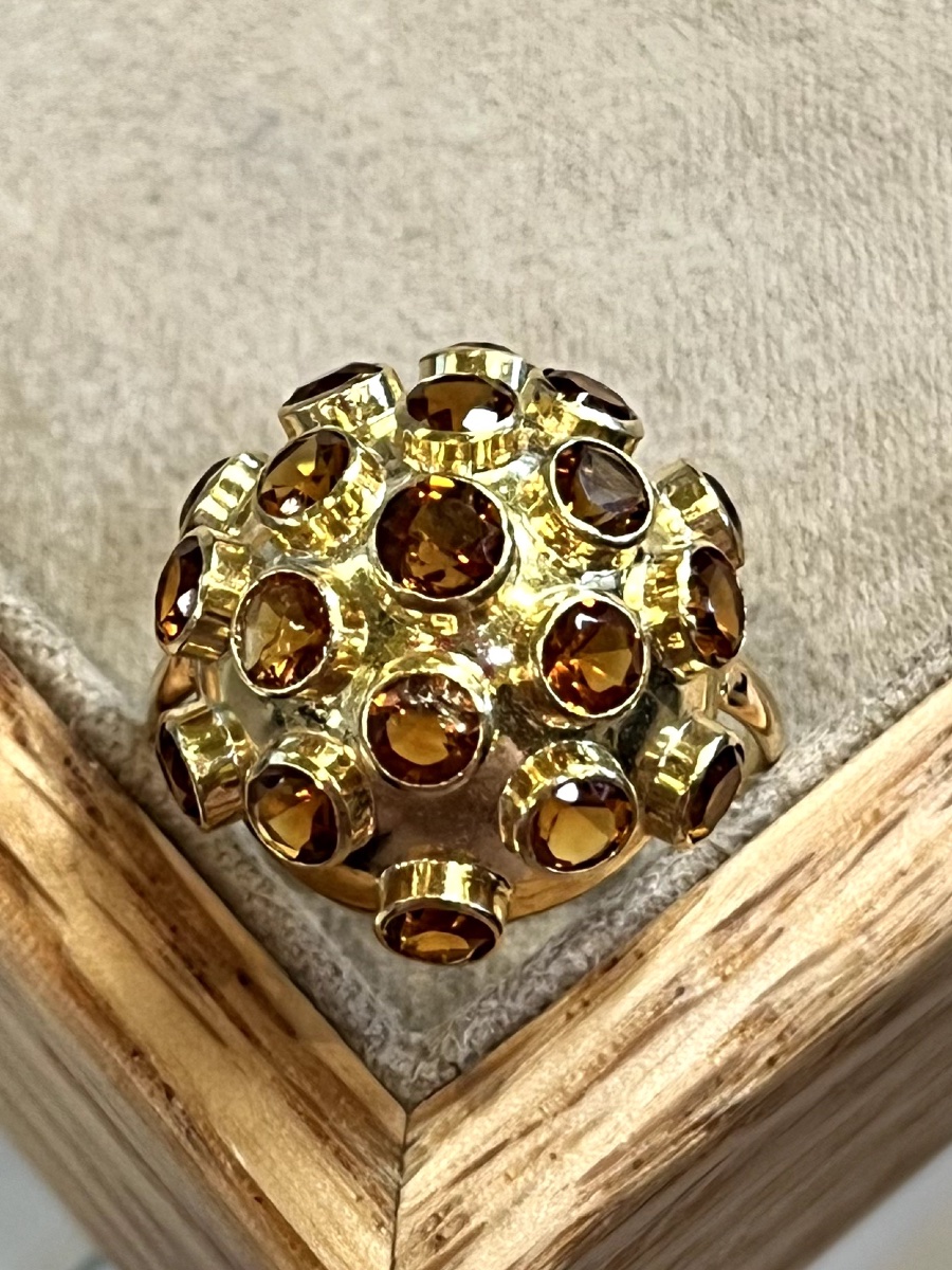 bague dôme citrines-photo-4