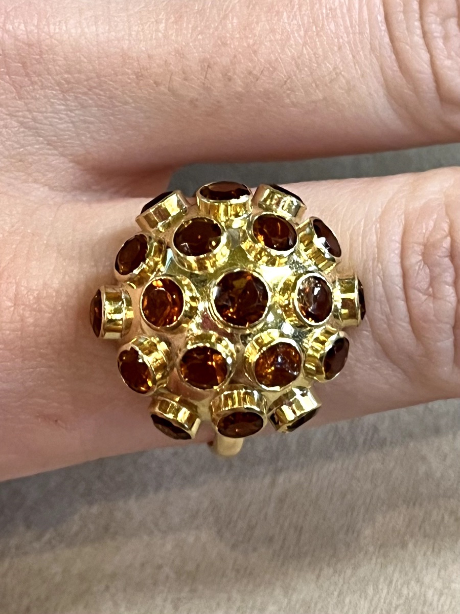 bague dôme citrines-photo-5