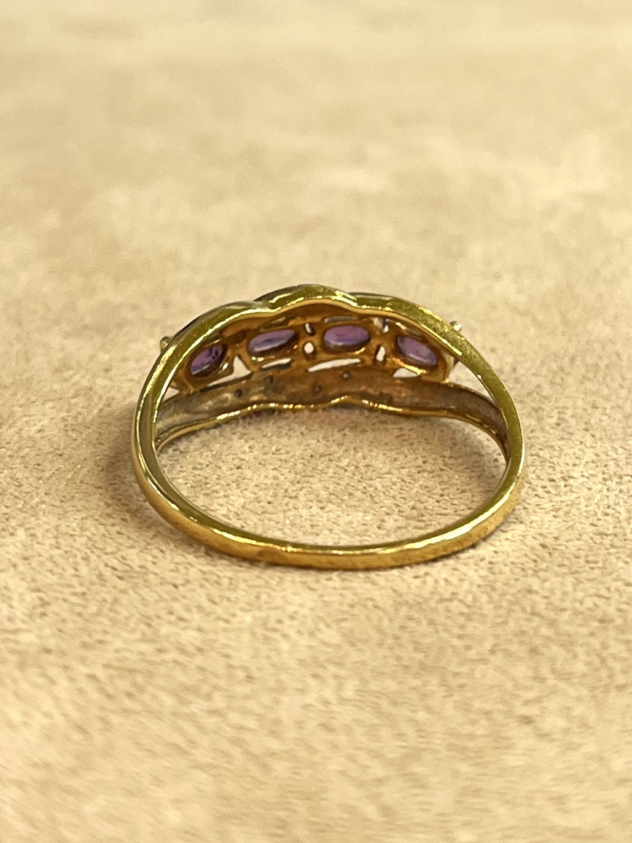 Bague Améthystes Diamants -photo-2