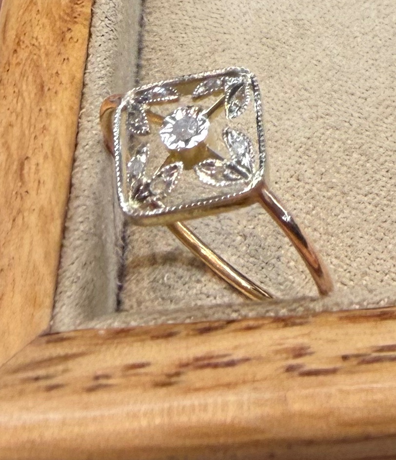 Bague losange roses de diamants-photo-1