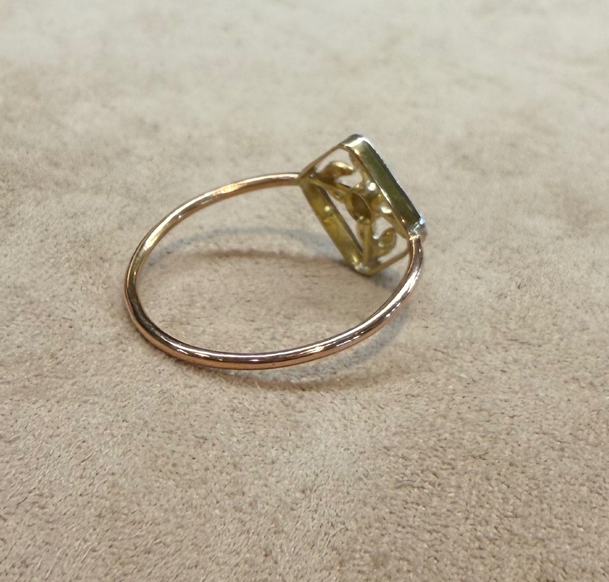 Bague losange roses de diamants-photo-4