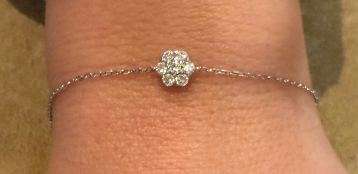 Diamond Flower Bracelet-photo-3