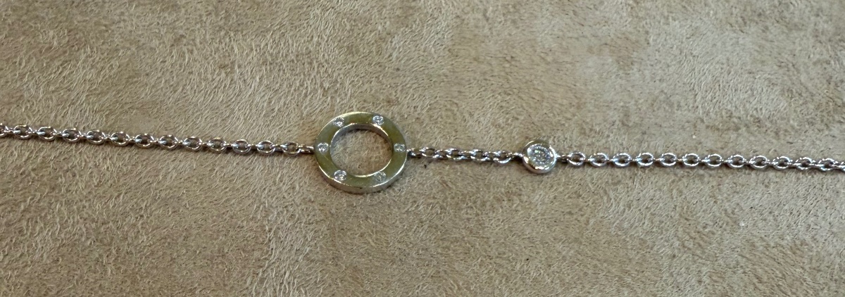 Bracelet cercle et diamants-photo-1