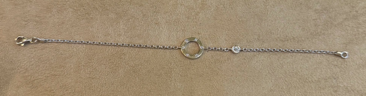 Bracelet cercle et diamants-photo-2
