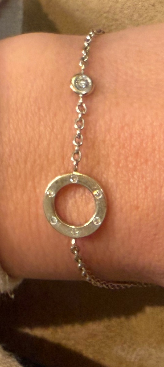 Bracelet cercle et diamants-photo-5