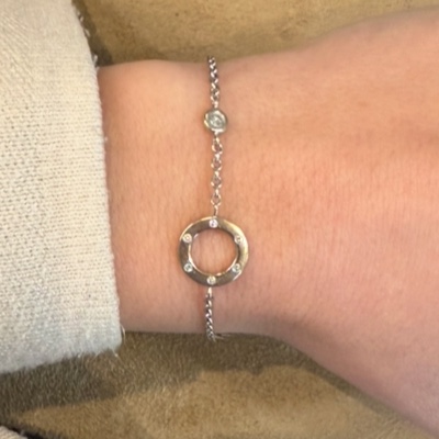 Bracelet cercle et diamants