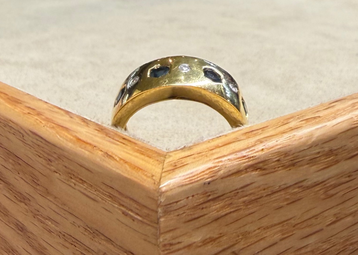 Sapphire And Diamond Band Ring-photo-6