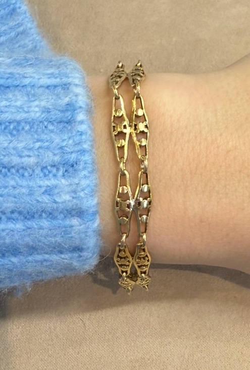 Two-line Olive Mesh Bracelet