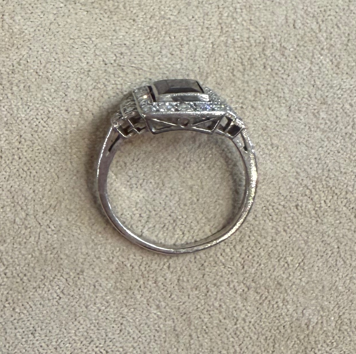 Bague art déco saphir et diamants-photo-1