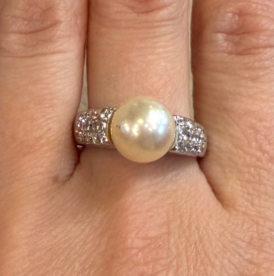 Pearl And Diamond Ring-photo-1