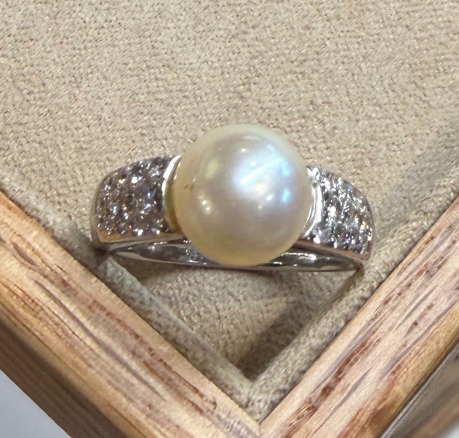 Pearl And Diamond Ring-photo-7
