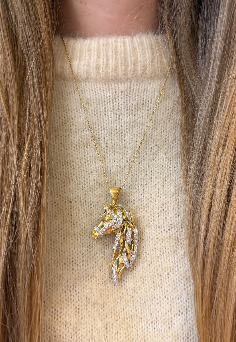 Diamond Horse Pendant-photo-2
