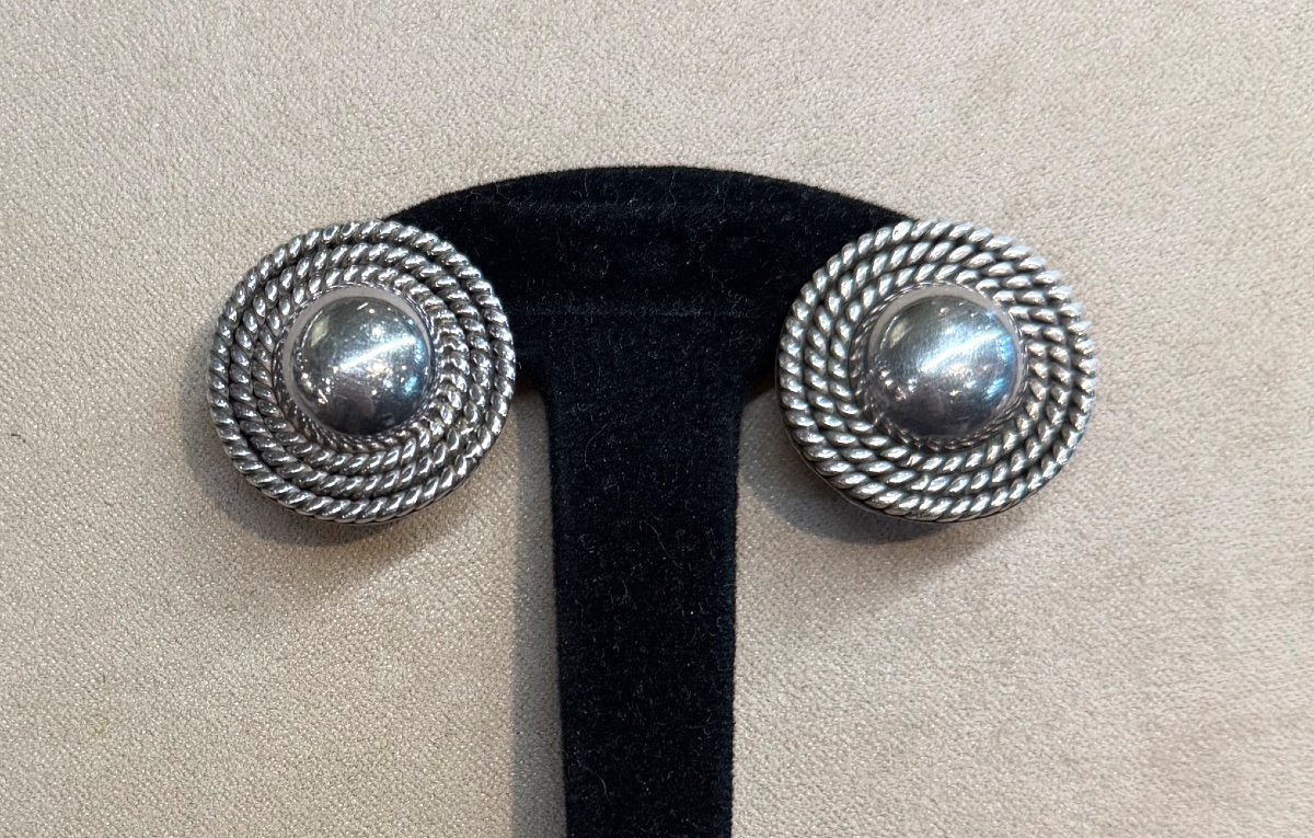 Boucles d'oreille ronde tresse-photo-1