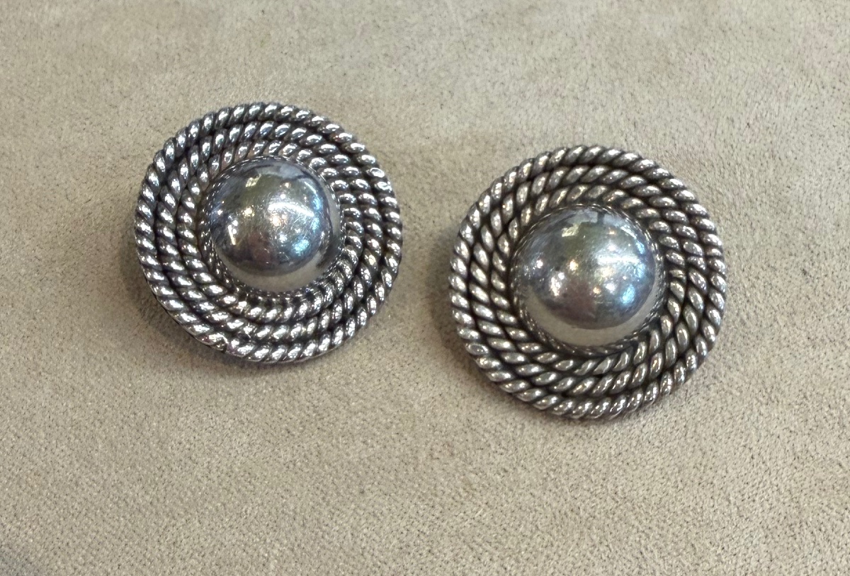 Boucles d'oreille ronde tresse-photo-3