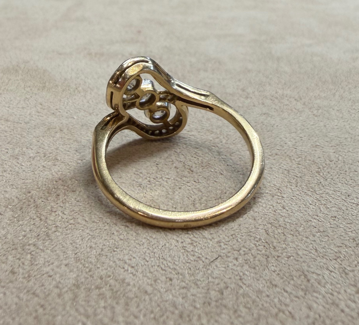 Bague entrelacée diamants 1925-photo-2