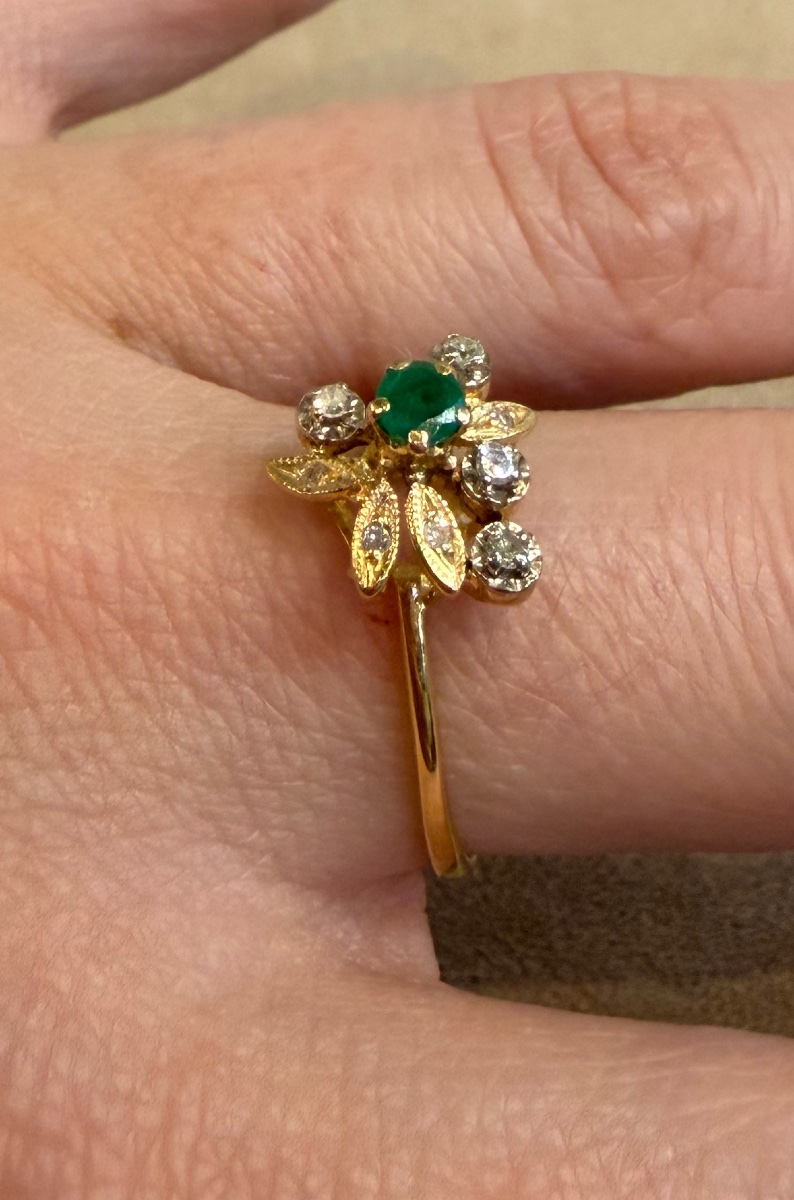 Emerald And Diamond Ring-photo-1